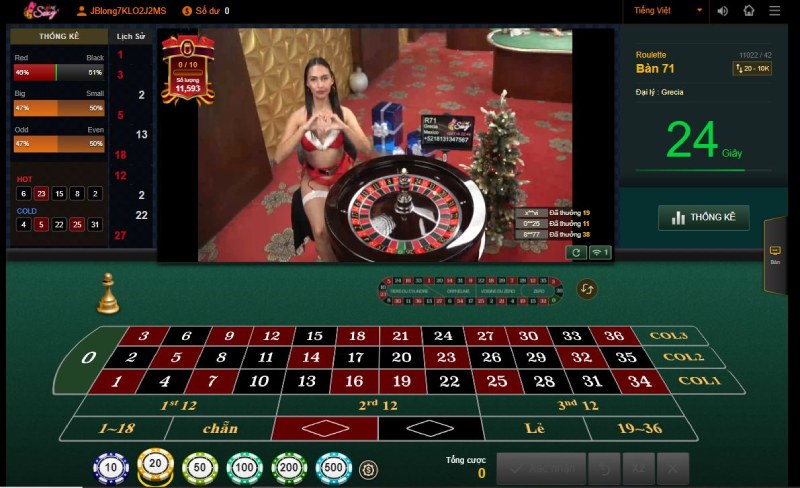 Phòng Live Casino tại sảnh AE Sexy rất đẳng cấp