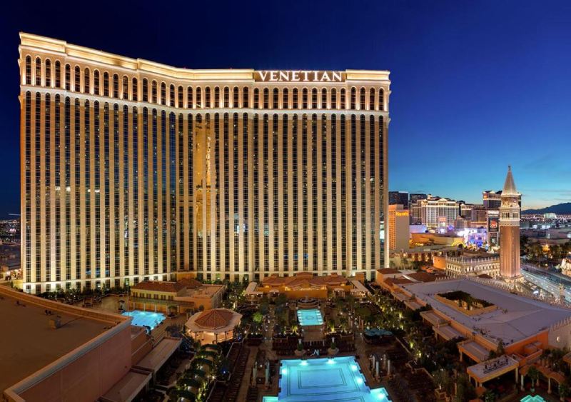 Venetian Resort Hotel có thiết kế các phòng chơi casino hoành tráng 
